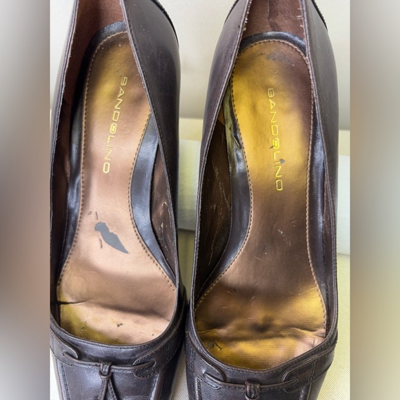 Bandolino Brown Leather Women's Shoes with Kitten Heel Pump Size 9.5 - Picture 16 of 16